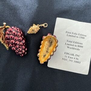 Edgar Berebi Limited Edition Collectible Grape Trinket Box